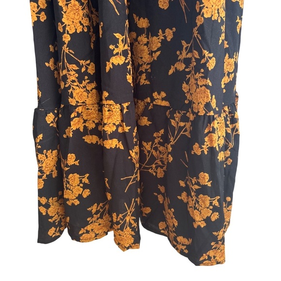 Floral Black and Orange Dress - Picture 4 of 4